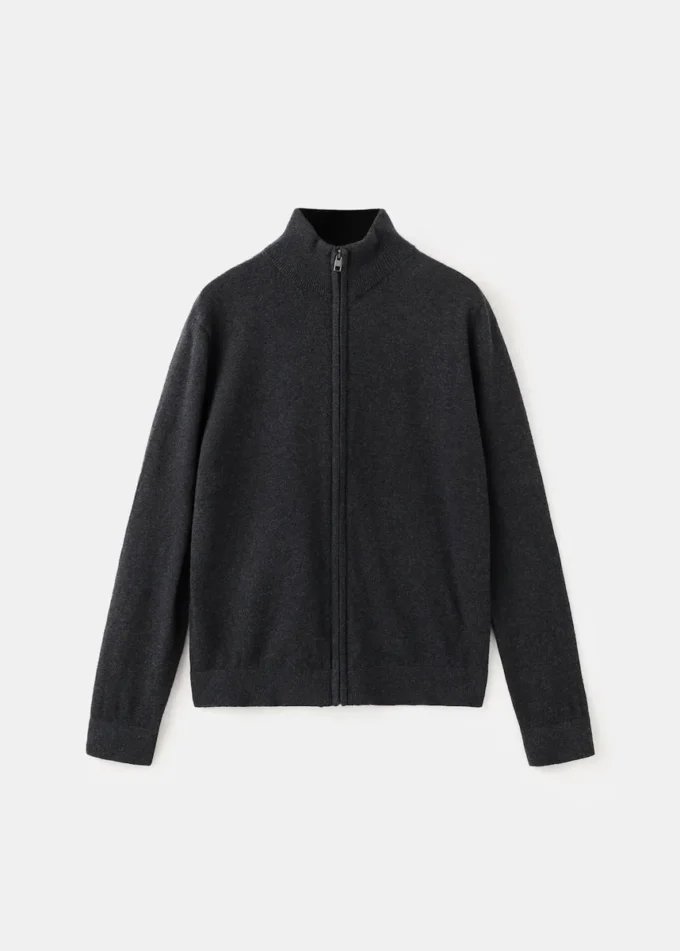 Cardigan in maglia con zip Cardigan in maglia con zip