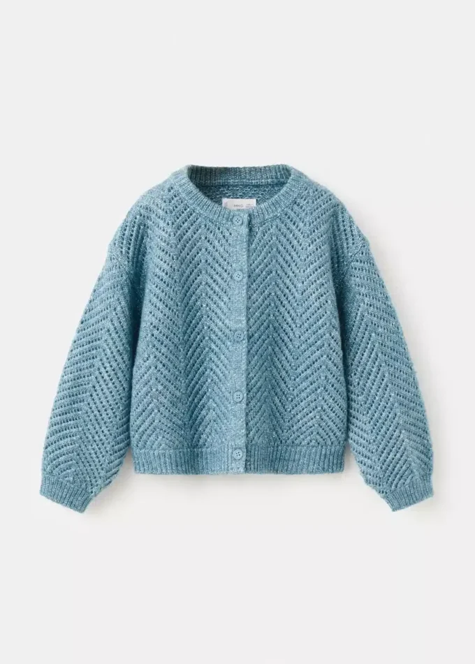 Cardigan in maglia lurex