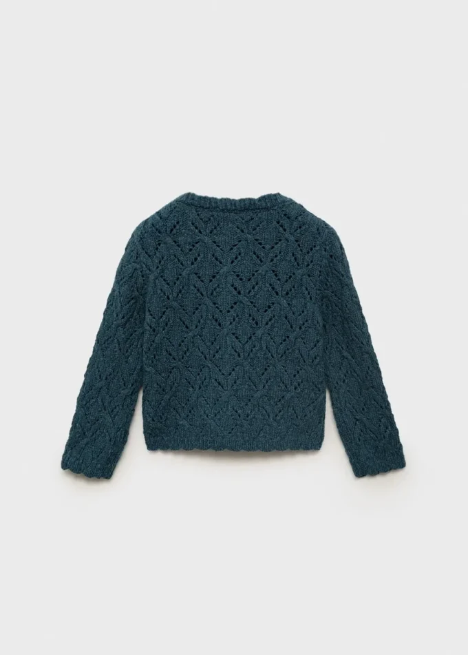 Cardigan in maglia traforata