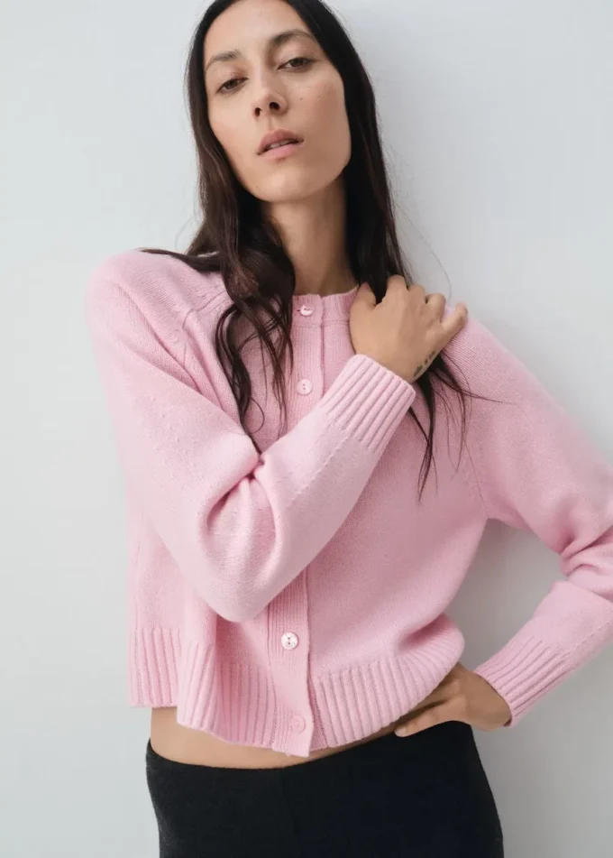 Cardigan in misto lana a maglia grossa Cardigan in misto lana a maglia grossa