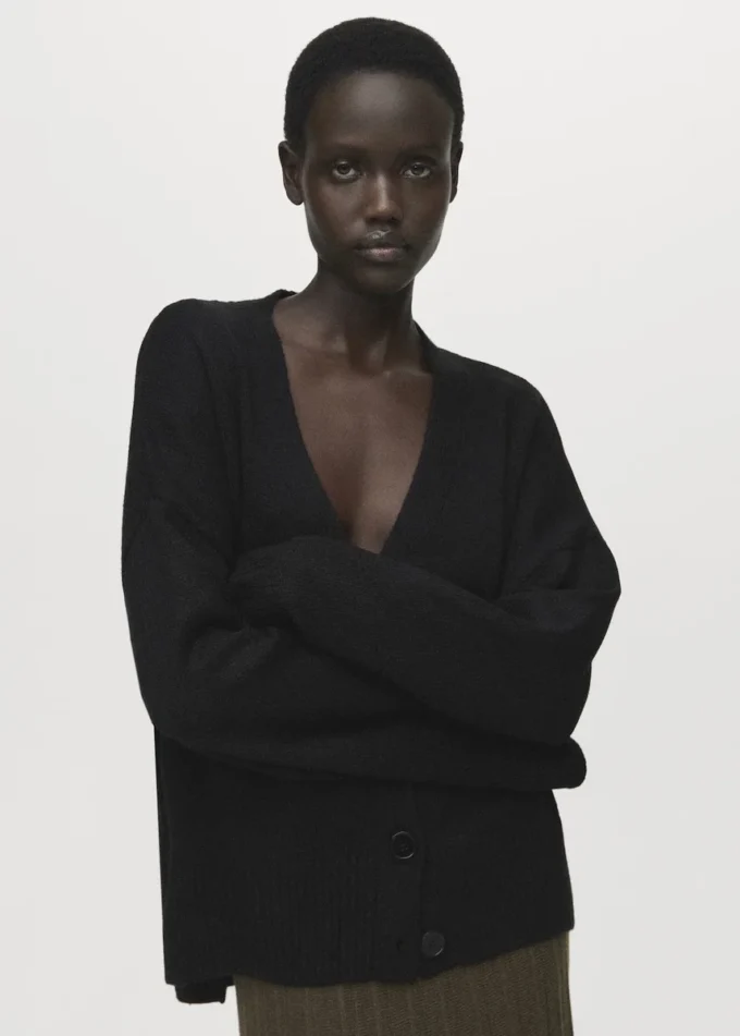 Cardigan oversize con scollo a V Cardigan oversize con scollo a V