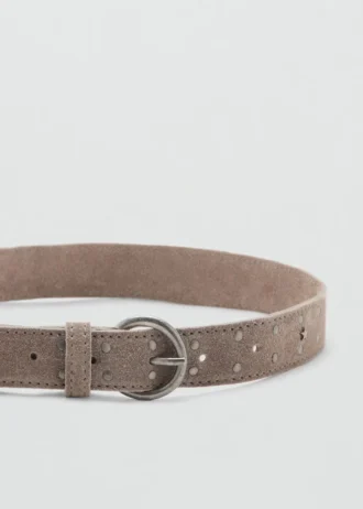 Cintura in pelle con borchie