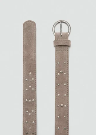 Cintura in pelle con borchie