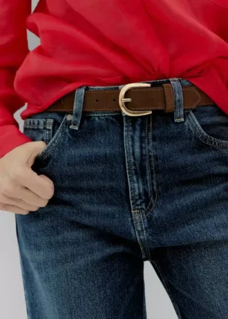 Cintura in pelle scamosciata