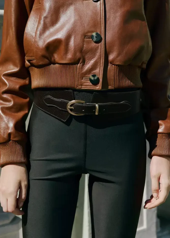 Cintura obi in pelle