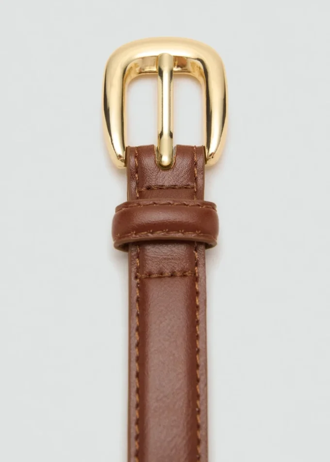 Cintura sottile con fibbia in metallo