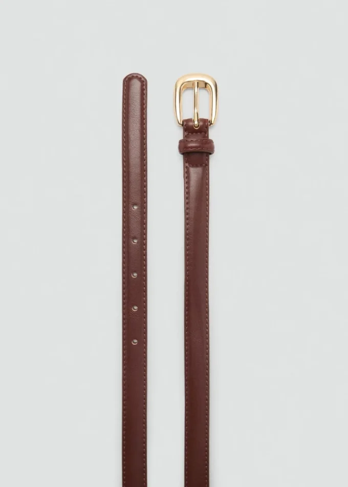 Cintura sottile con fibbia in metallo