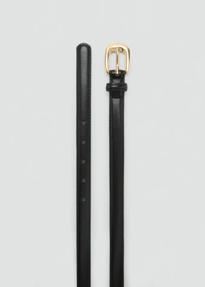 Cintura sottile con fibbia in metallo