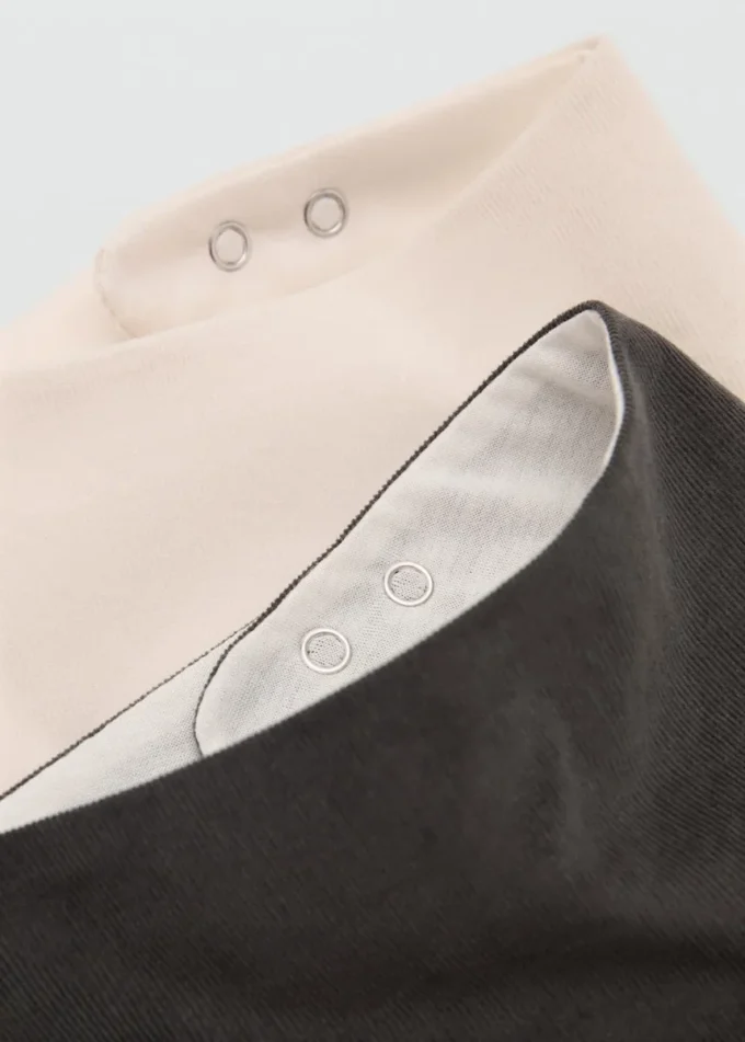 Confezione da 2 bavaglini in cotone Confezione da 2 bavaglini in cotone