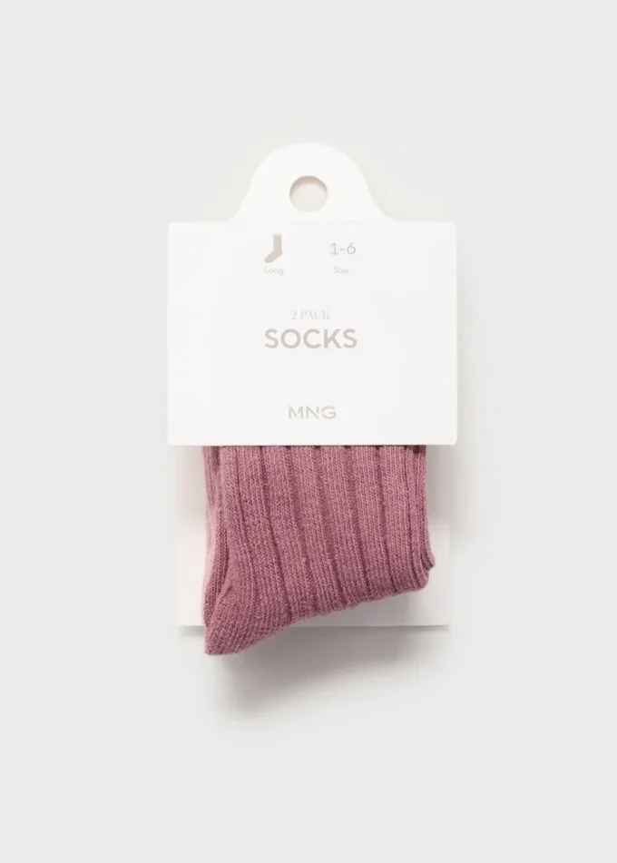 Confezione da 2 calzini a coste Confezione da 2 calzini a coste