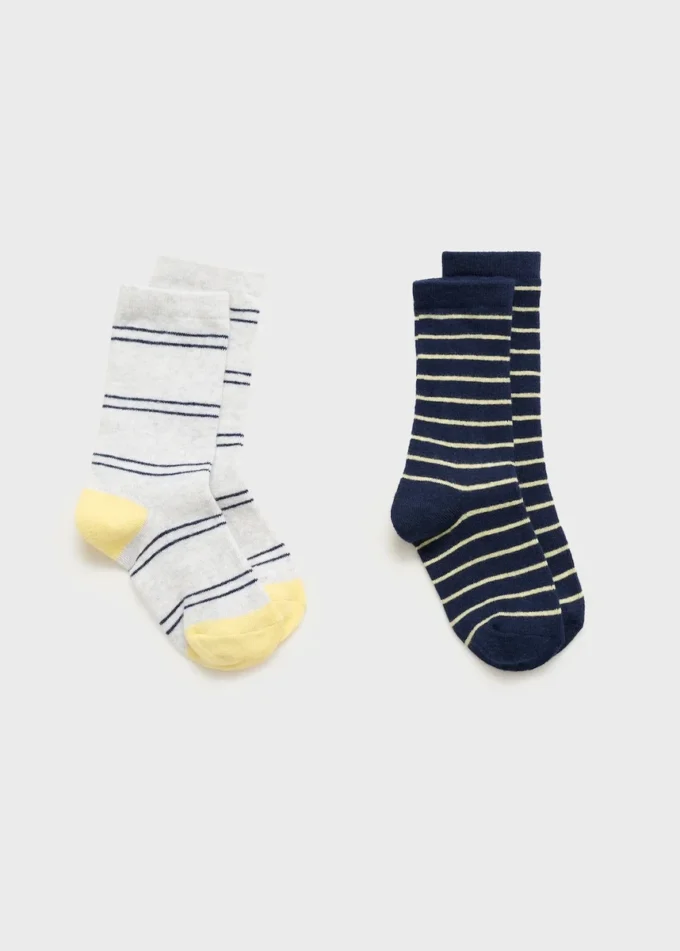 Confezione da 2 calzini a righe Confezione da 2 calzini a righe