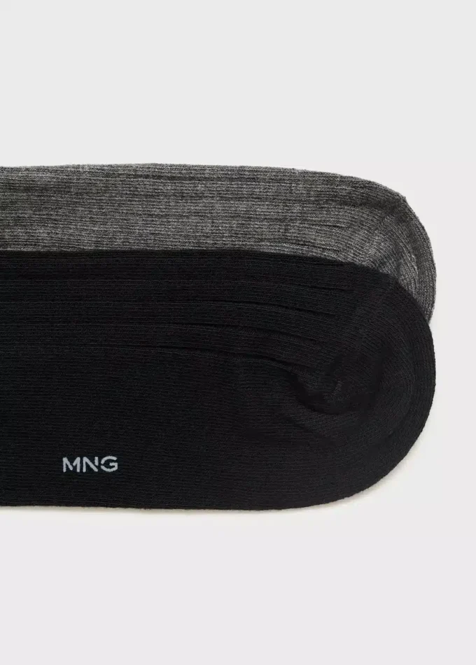 Confezione da 2 calzini in cotone a coste Confezione da 2 calzini in cotone a coste