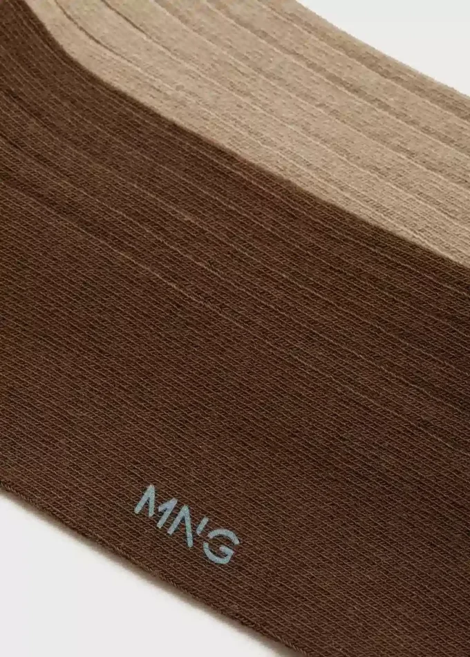 Confezione da 2 calzini in cotone a coste Confezione da 2 calzini in cotone a coste