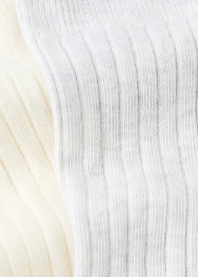 Confezione da 2 calzini in cotone a coste Confezione da 2 calzini in cotone a coste