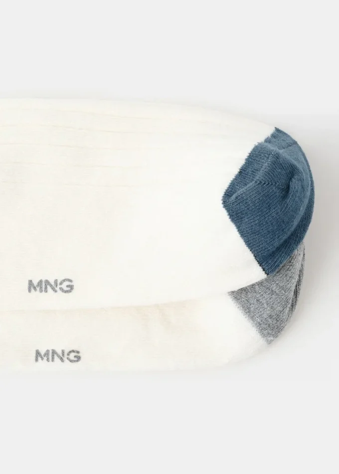 Confezione da 2 calzini in cotone a righe Confezione da 2 calzini in cotone a righe