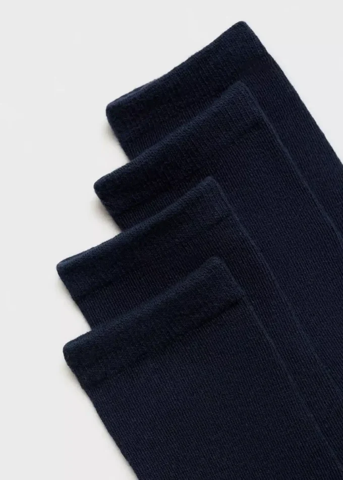 Confezione da 2 paia di calzini tinta unita Confezione da 2 paia di calzini tinta unita