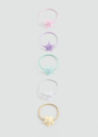 Confezione da 5 elastici per capelli