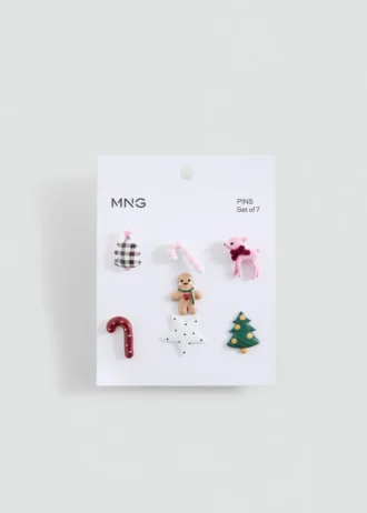 Confezione di spille natalizie