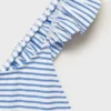 Costume da bagno a righe con volant Costume da bagno a righe con volant