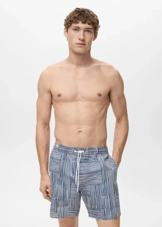 Costume da bagno a righe multiple Costume da bagno a righe multiple