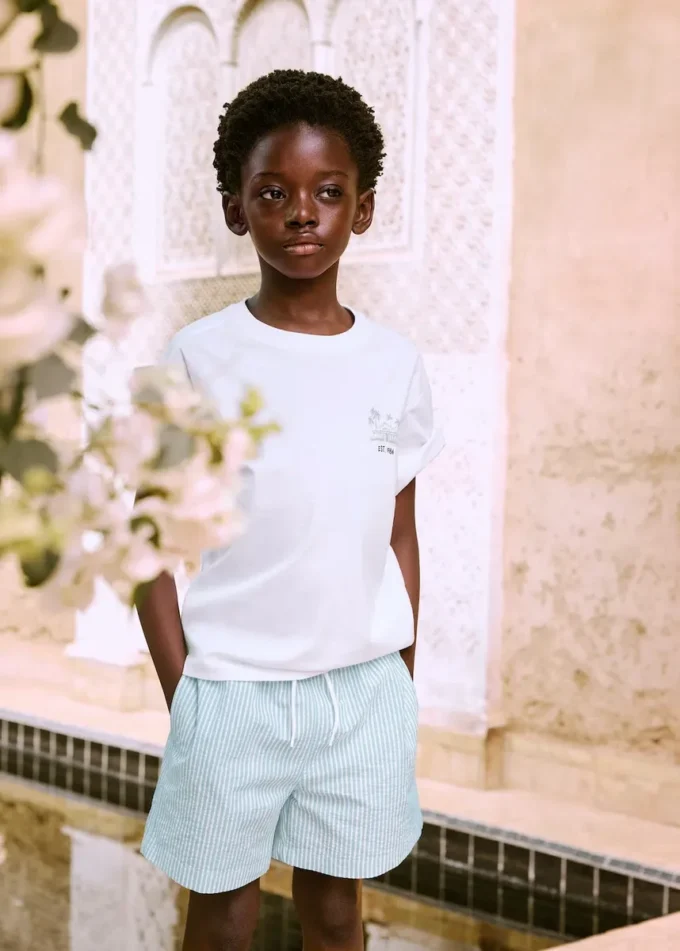 Costume da bagno a righe seersucker Costume da bagno a righe seersucker