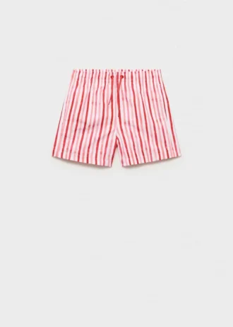 Costume da bagno con coulisse a righe