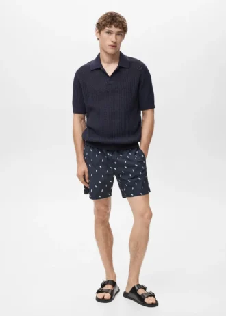 Costume da bagno con stampa conchiglie