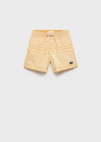 Costume da bagno stampato con coulisse