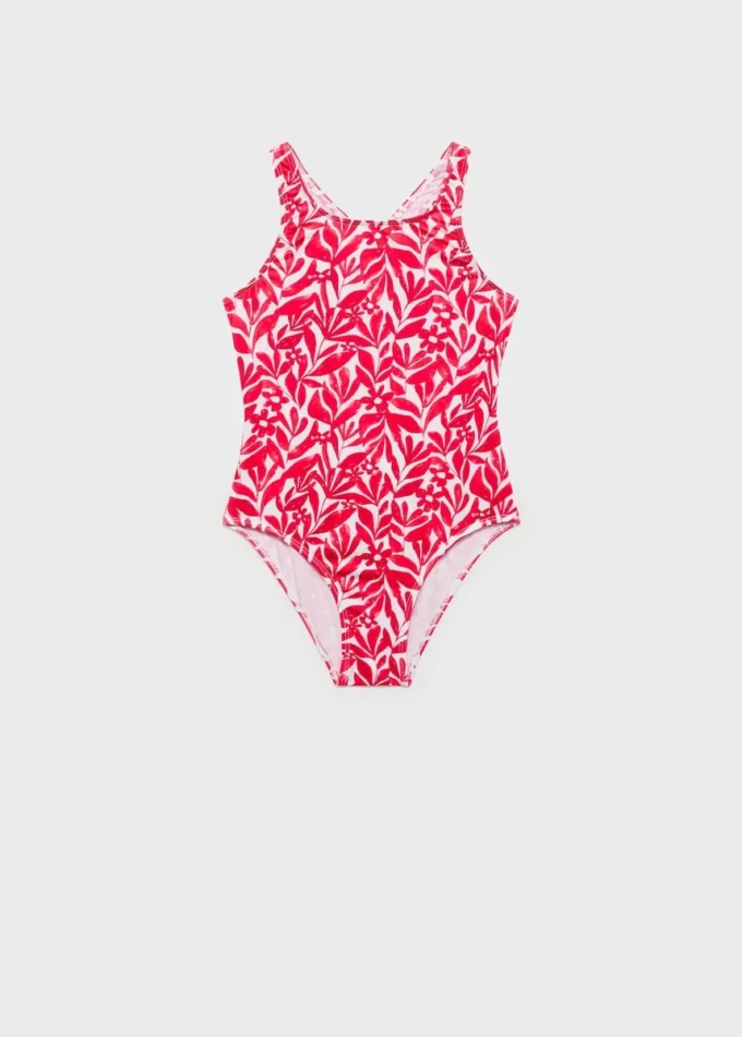 Costume da bagno stampato con scollo incrociato sulla schiena Costume da bagno stampato con scollo incrociato sulla schiena