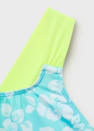 Costume da bagno stampato con scollo incrociato sulla schiena