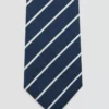 Cravatta in cotone e seta a righe