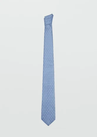 Cravatta in seta con motivo geometrico