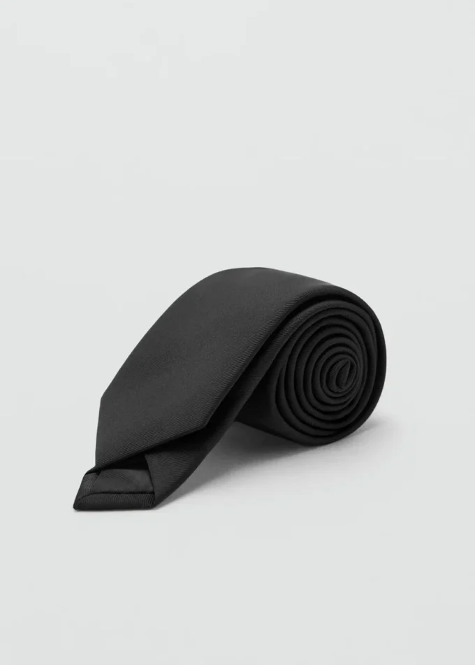 Cravatta liscia microstrutturata