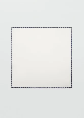 Fazzoletto da taschino ricamato 100% seta