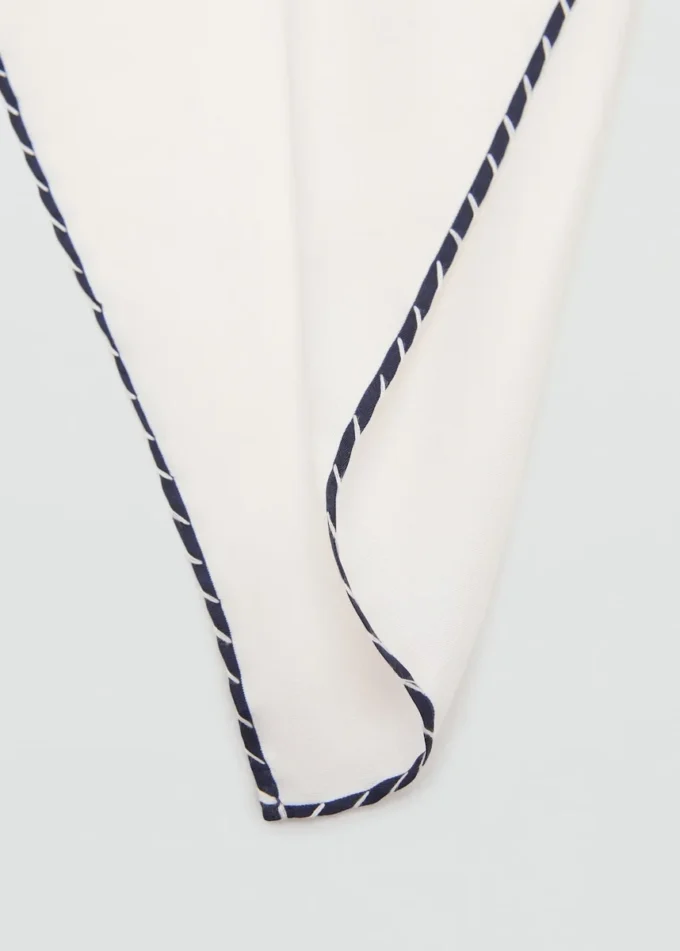 Fazzoletto da taschino ricamato 100% seta