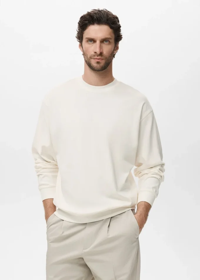 Felpa 100% cotone dalla vestibilità morbida