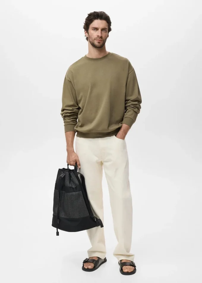 Felpa 100% cotone dalla vestibilità morbida