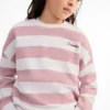 Felpa a righe con dettagli ricamati