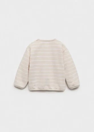 Felpa a righe con dettaglio bottoni