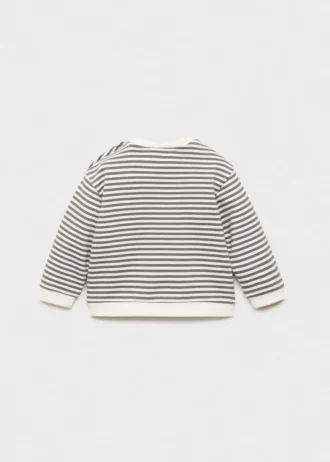 Felpa a righe in misto cotone