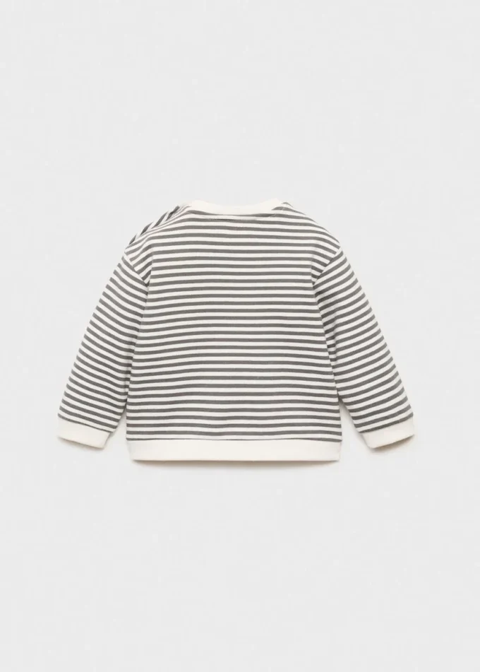 Felpa a righe in misto cotone