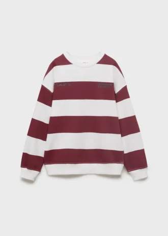 Felpa a righe in misto cotone