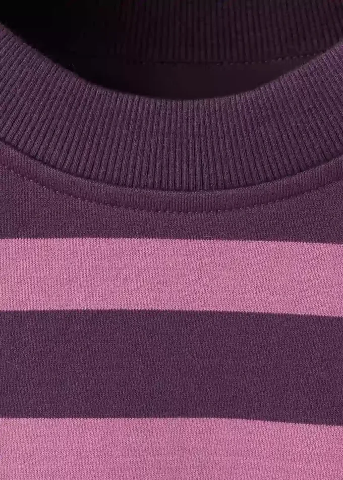Felpa a righe in misto cotone