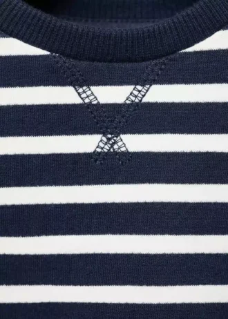 Felpa a righe in misto cotone