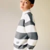 Felpa a righe in misto cotone