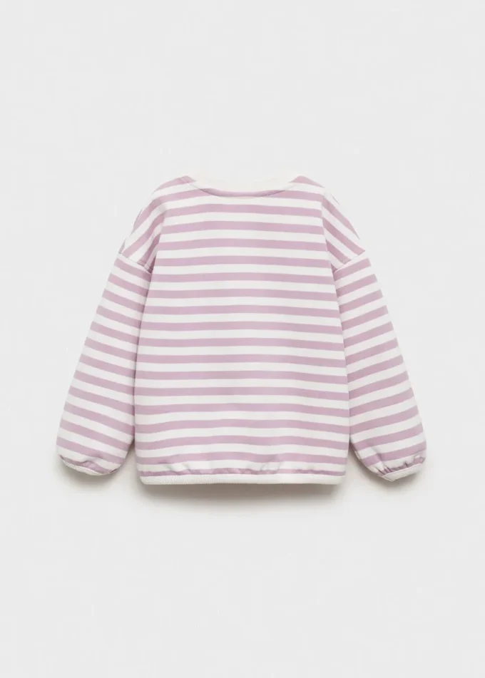 Felpa a righe in misto cotone