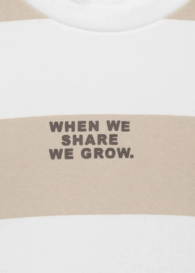 Felpa a righe in misto cotone