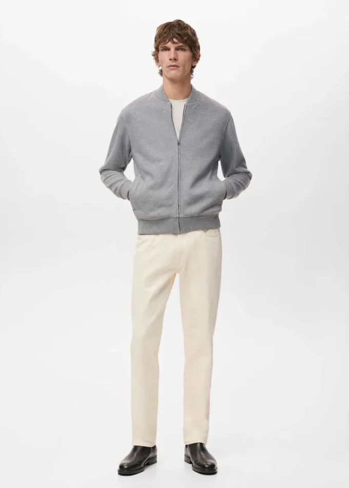 Felpa bomber con cappuccio e zip Felpa bomber con cappuccio e zip