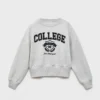 Felpa college monocromatica