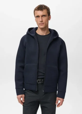 Felpa con cappuccio e zip